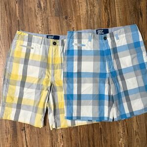 American Eagle Plaid Shorts Mens 34 Cotton Classic Fit Lot Y2K VTG Street Preppy